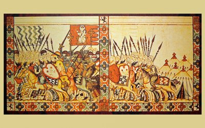 Battaglia tra Mori e Cristiani nel XIII secolo da Unknown